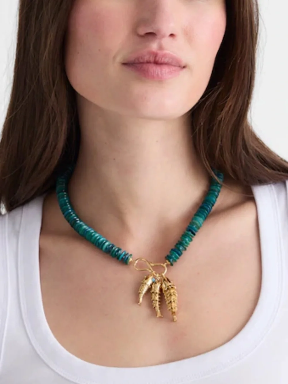 NWT Madewell x Shopbop Beaded Fish Statement Necklace